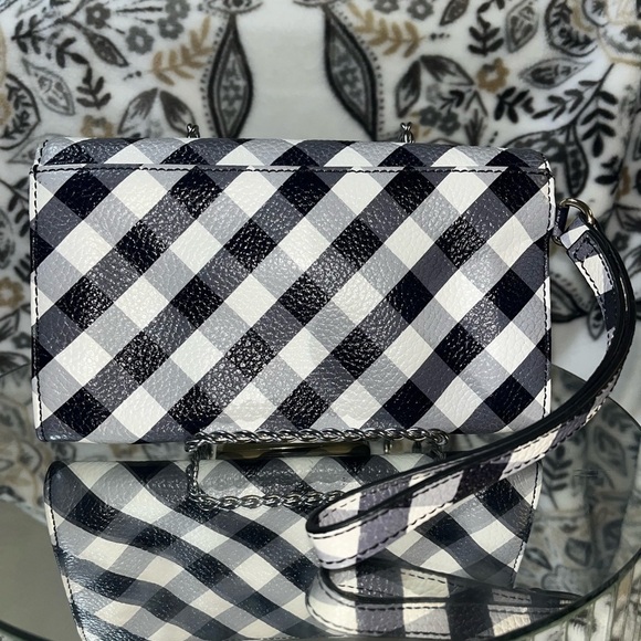 Talbots Women’s Gingham Leather Wristlet Wallet - Picture 6 of 15